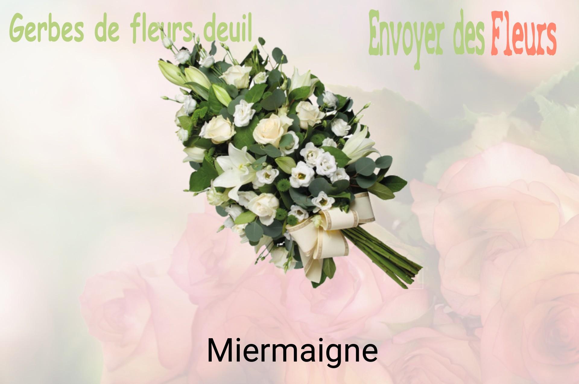 Gerbe de fleurs de deuil livrée à Miermaigne